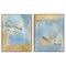 Stupell Industries Light Blue Pastel Gold 2 pc Framed Giclee Wall Art Set Design by Victoria Barnes